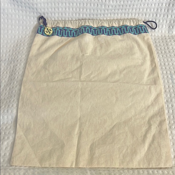 Tory Burch Dresses & Skirts - Tory Burch Cream Dust bag with Blue Accents